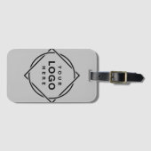 エレガント黒お洒落QRコード ラゲッジタグ (正面横)