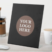 エレガント黒お洒落QRコード 台座サイン (インサイチュ)