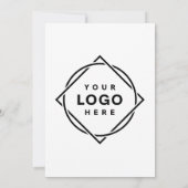 エレガント黒お洒落QRコード 招待状 (裏面)