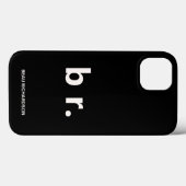エレガント黒お洒落QRコード Case-Mate iPhoneケース (裏面 (横))