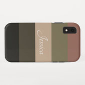 エレガント黒お洒落QRコード Case-Mate iPhoneケース (裏面(横))