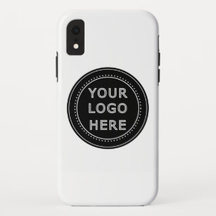 エレガント黒お洒落QRコード iPhone XRケース