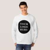 エレガント黒お洒落QRコード Tシャツ (正面フル)