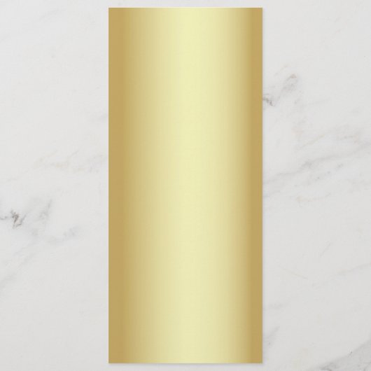 エレガント黒とグリッターの金ゴールド結婚 メニュー (裏面)