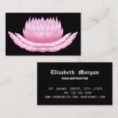 エレガント黒と金ゴールドのヨガの名刺 名刺 (正面/裏面)