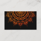 エレガント黒と金ゴールドのヨガの名刺 名刺 (正面)