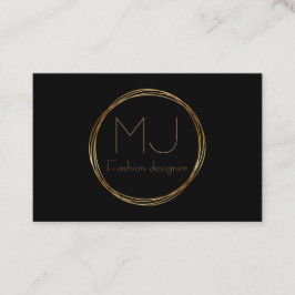 エレガント黒と金ゴールドの名刺 名刺