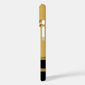 エレガント黒と金ゴールドの金ゴールド Case-Mate iPhoneケース (裏面 / 左)