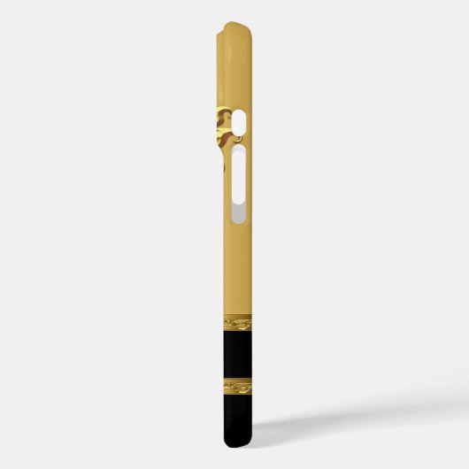 エレガント黒と金ゴールドの金ゴールド Case-Mate iPhoneケース (裏面 / 左)