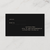 エレガント黒スタイリッシュの紹介カード 紹介カード (裏面)