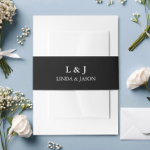 エレガント黒パーソナライズされた書道結婚の