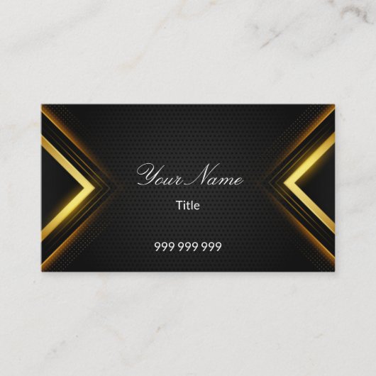 エレガント黒モダン 名刺 (正面)