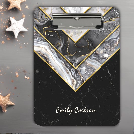 エレガント黒ユニーク色 クリップボード