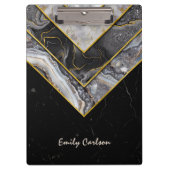 エレガント黒ユニーク色 クリップボード (正面)