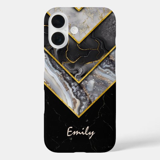 エレガント黒ユニーク色 Case-Mate iPhoneケース (裏面)