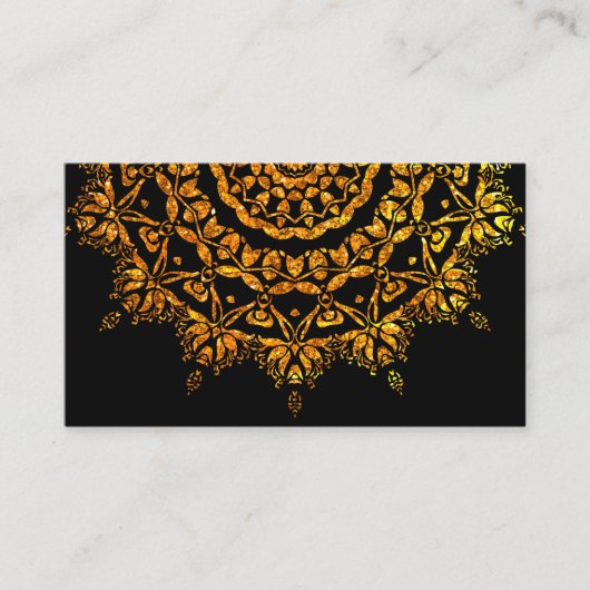 エレガント黒ヨガ名刺 名刺 (正面)