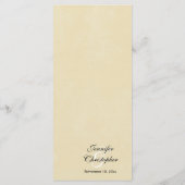 エレガント黒レースのカスタムウェディングフードメニュー メニュー (裏面)