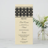 エレガント黒レースのカスタムウェディングフードメニュー メニュー (スタンド正面)