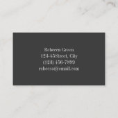 エレガント黒レース納屋の木材カントリーウェディング 名刺 (裏面)