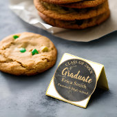 エレガント黒人と金ゴールドの卒業 ラウンドシール