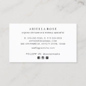 エレガント黒及びバラ金ゴールドフェイクきらめくグリッター 名刺 (裏面)