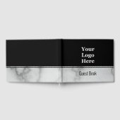 エレガント黒大理石フェイクロゴはこちら ゲストブック (全面)