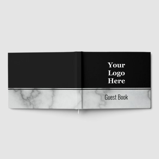 エレガント黒大理石フェイクロゴはこちら ゲストブック (全面)