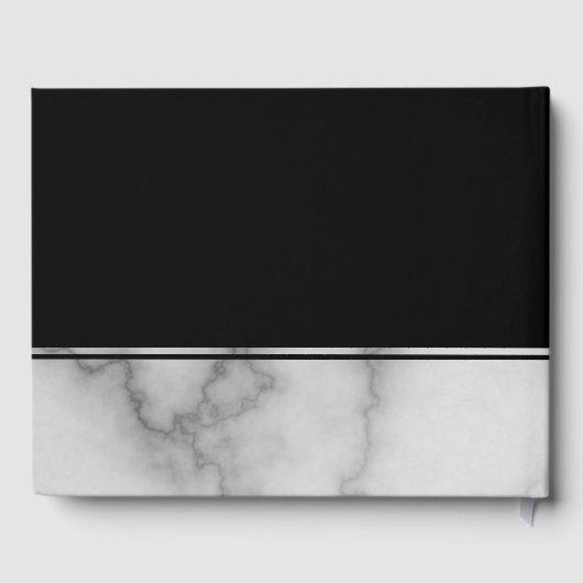 エレガント黒大理石フェイクロゴはこちら ゲストブック (裏面)