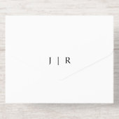 エレガント黒書跡結婚の箔 オールインワン招待状 (背面)