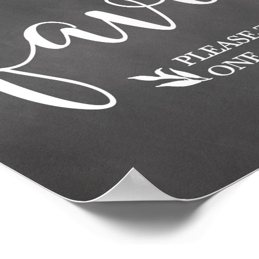 エレガント黒板は結婚色覚症状を好む ポスター (角)