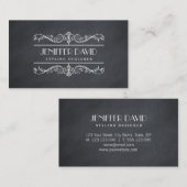 エレガント黒板名刺 名刺 (正面/裏面)