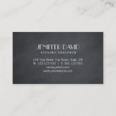 エレガント黒板名刺 名刺 (裏面)