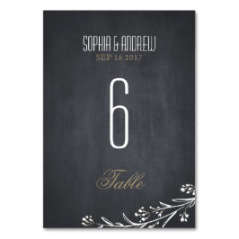 エレガント黒板結婚素朴のテーブル番号 テーブルナンバー