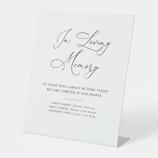 エレガント黒白の記念結婚印を書く 台座サイン (正面)