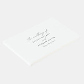 エレガント黒白結婚文字 ゲストブック (コーナー)