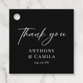 エレガント黒結婚の フェイバータグ (正面)