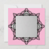 エレガント黒縁どバチェロレッテ招待状 招待状 (裏面)