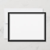 エレガント黒縁ど |の結婚返信カード サンキューカード (裏面)