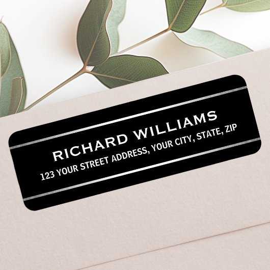 エレガント黒色縁ど ラベル