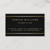 エレガント黒金ゴールド勾配縁どプロフェッショナル 名刺 (裏面)