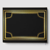 エレガント黒金ゴールド結婚ズ ゲストブック (裏面)