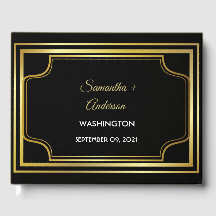 エレガント黒金ゴールド結婚ズ