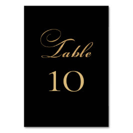 エレガント黒金ゴールド結婚ズ テーブルナンバー
