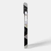 エレガント黒金ゴールド銀幾何学模様 Case-Mate iPhoneケース (裏面 / 左)