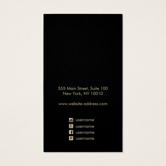 エレガント黒青銅絵を描イヤリングディスプレイカード (裏面)