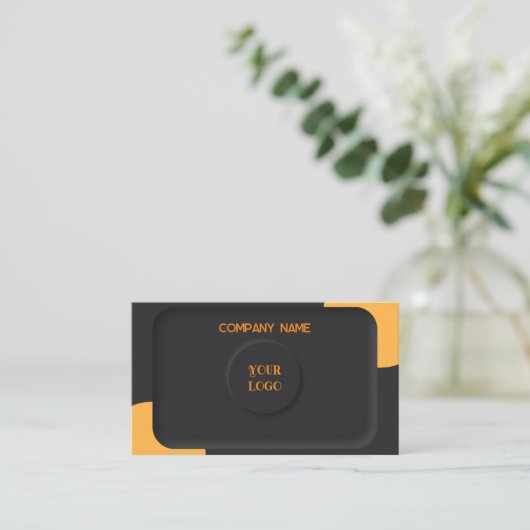 エレガント黒 名刺 (スタンド正面)