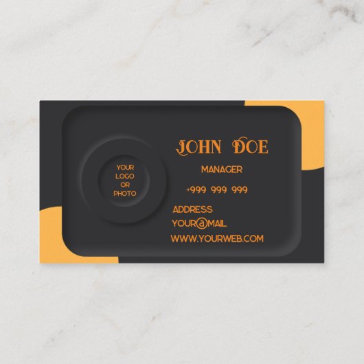 エレガント黒 名刺 (裏面)