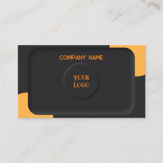 エレガント黒 名刺 (正面)