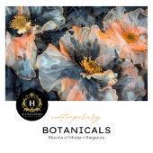 エレガント黒、金ゴールド、桃のフローラの切り離 薄葉紙