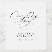 エレガント1日リハ遠くにーサルディナパーソナライズされた ワインラベル (シングルラベル)